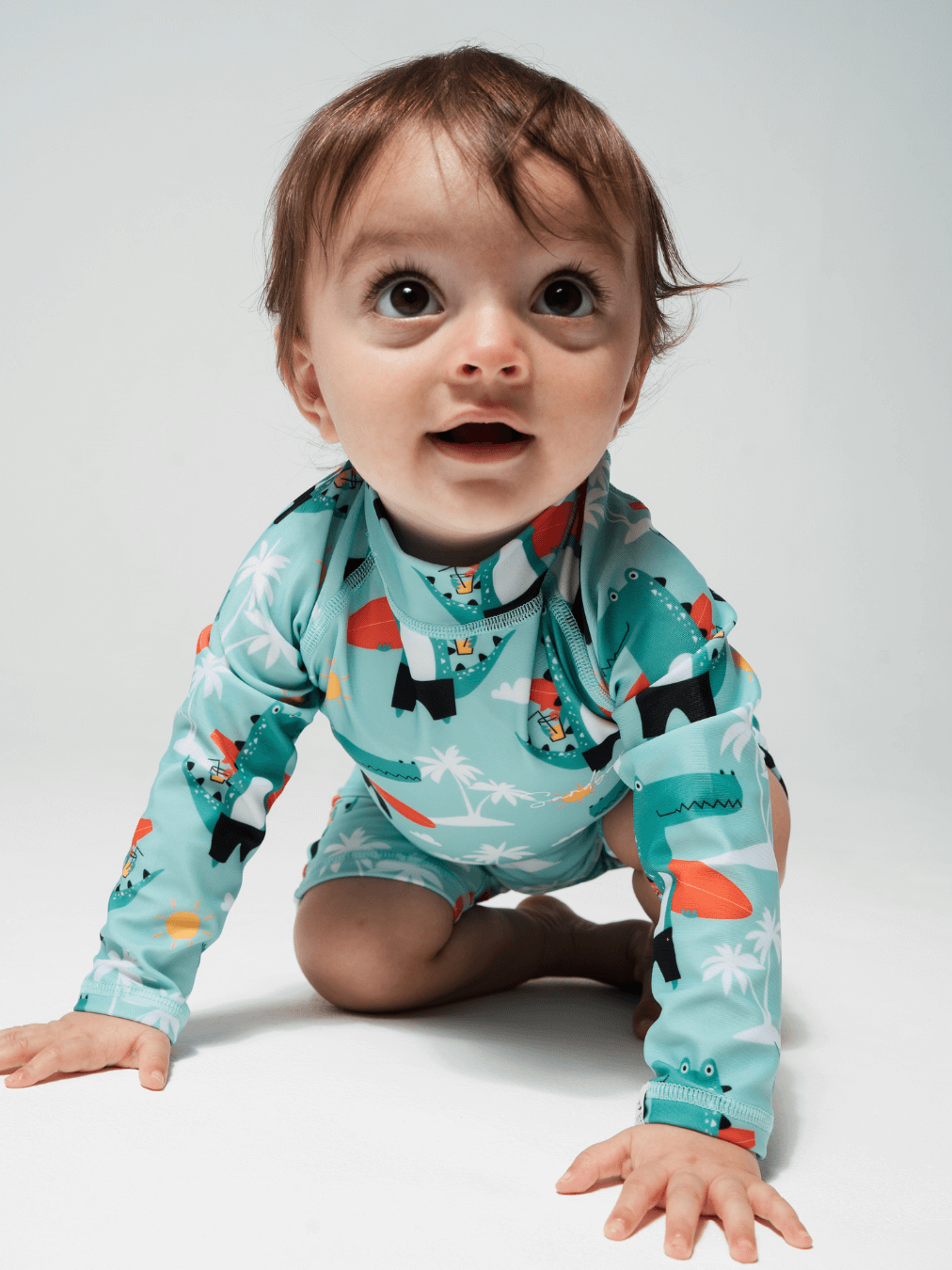 Sandbar_matching_mother_baby_swim_suit_ocean_unicorn_surfing_crocodile