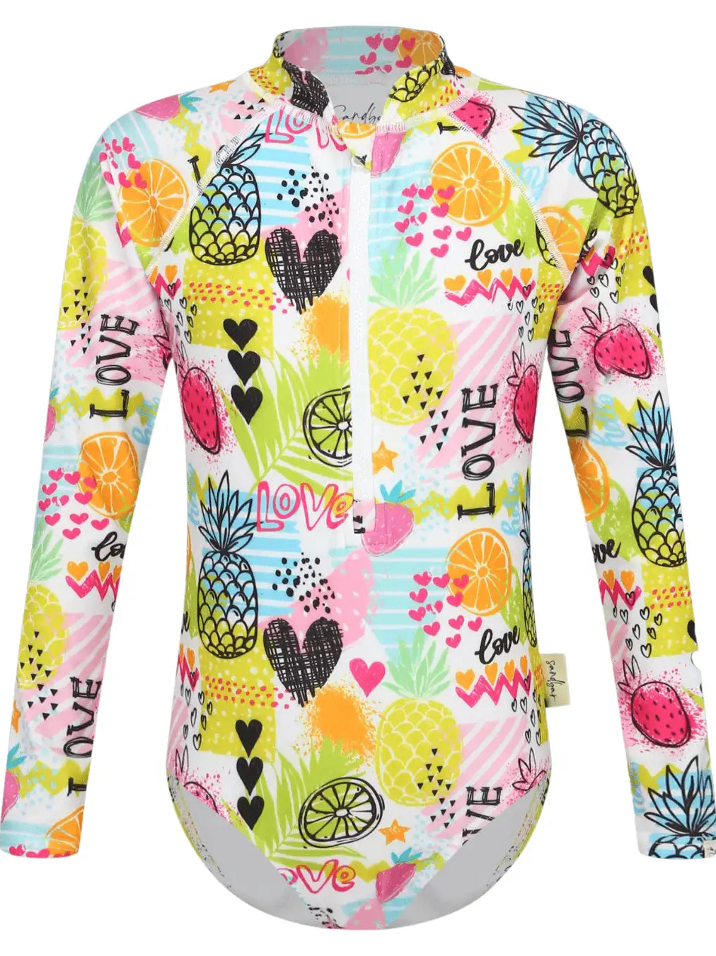 Sandbar_upf50_long_sleebved_Swim_tropical_love