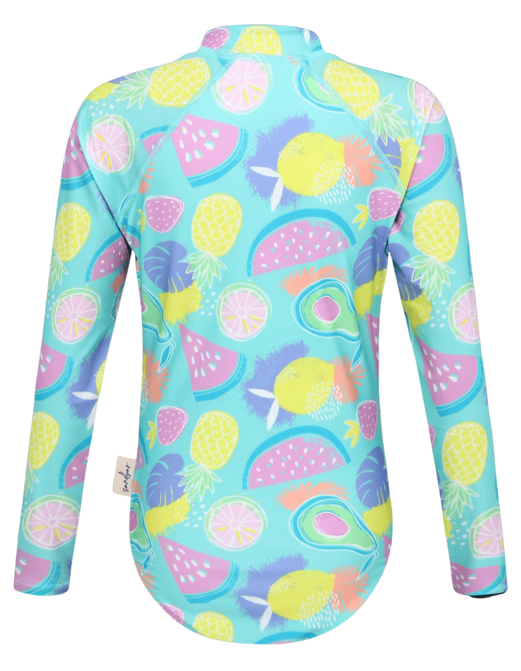 Tropicana Long Sleeved Girls Swimsuit, additional view. Sustainable girls swimwear.