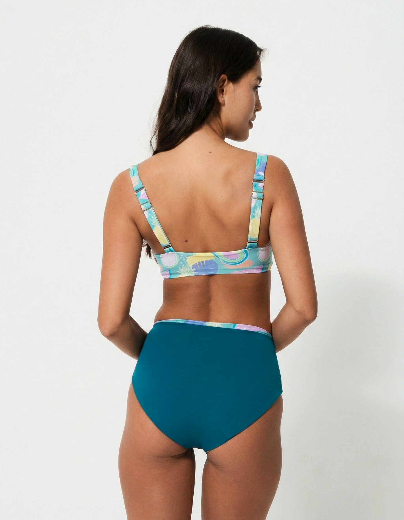 Tropicana Tank Bikini Top, print detail.