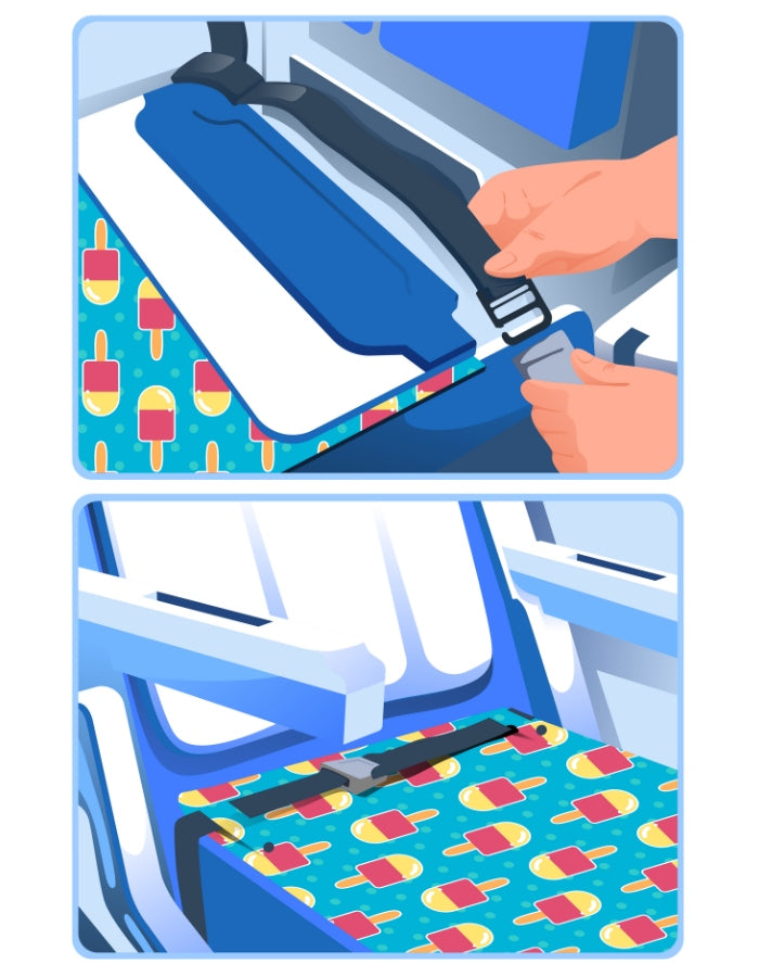 Doze Class Air Bed - Ice Lolly, back view.