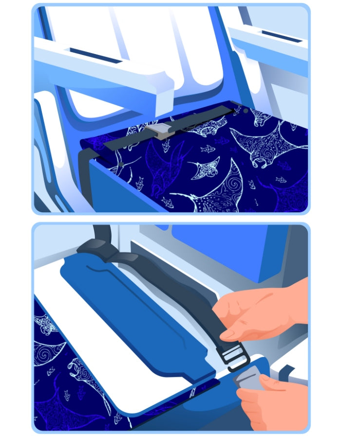 Doze Class Air Bed - Ocean Manta, back view.