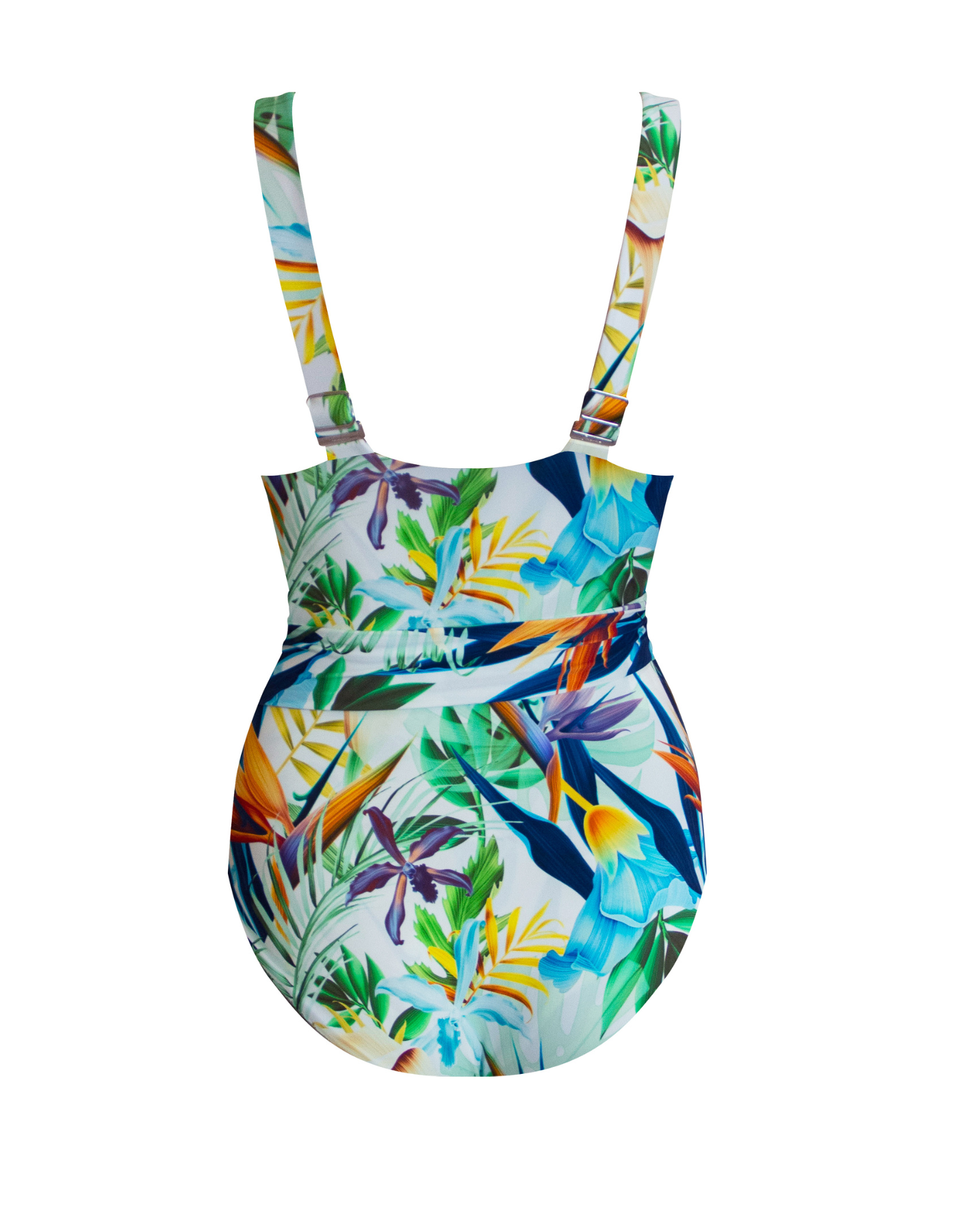 Floral_Bird_of_Paradise_Womens_One_Piece_Wrap_Swim_Suit-full_coverage_breastfeeding_sash_tie_back