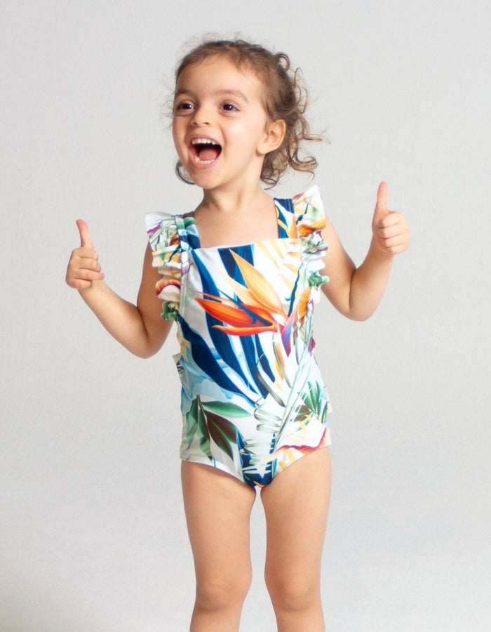 Bird of Paradise Girls Ruffle Swimsuit