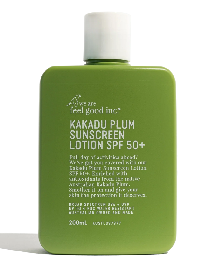 Kakadu Plum Sunscreen SPF50+, front view. Reef-safe sunscreen.