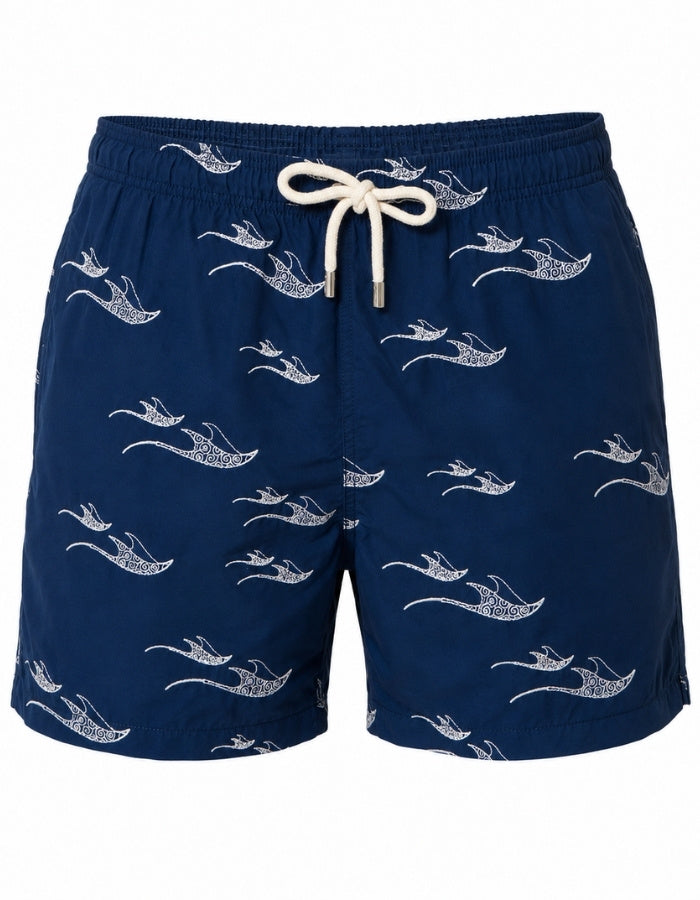Sandbar-Swimwear-Ghost-Manequin-Embroidered-Manta-mens-swim-shorts-front