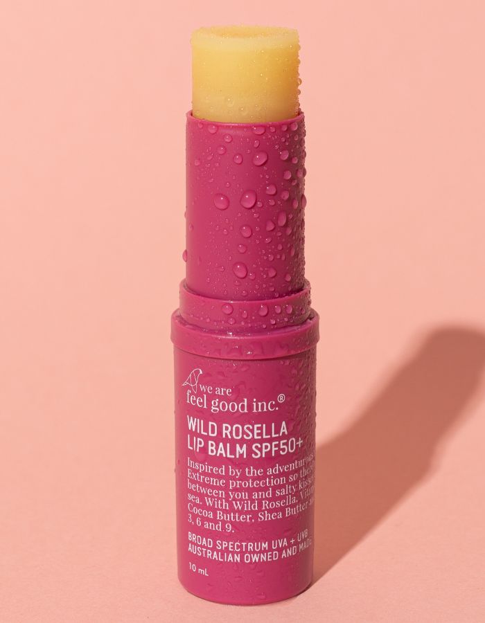 XL Wild Rosella Lip Balm SPF50+, back view. Reef-safe SPF balm.