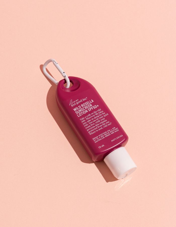 Travel Wild Rosella Sunscreen SPF 50+, additional view. Reef-safe sunscreen.