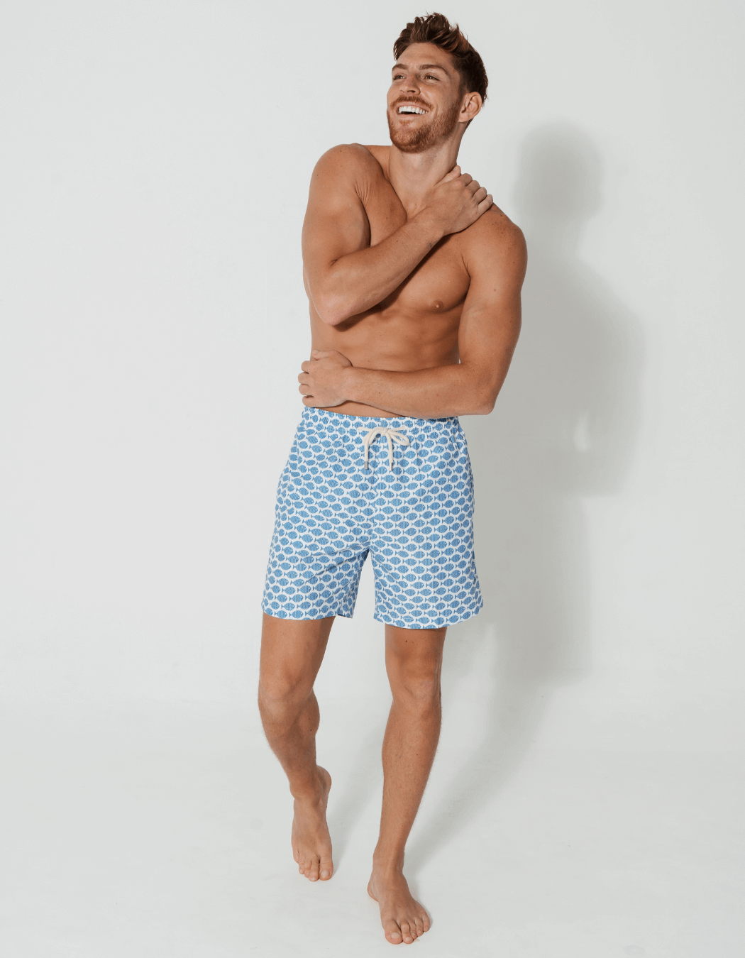Baby Blue Fish Mens Swim Shorts Sandbar Swimwear