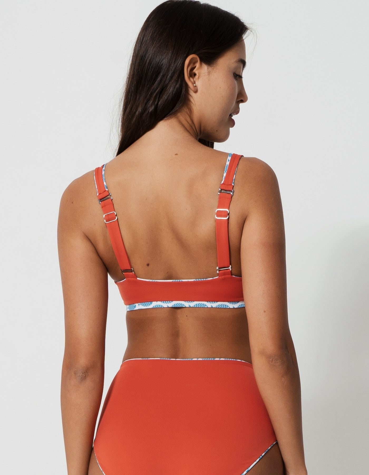 Sandbar_swimwear_high_waist_bikini_eco_recycled_tank_top_bikini_reversible_fish_coral