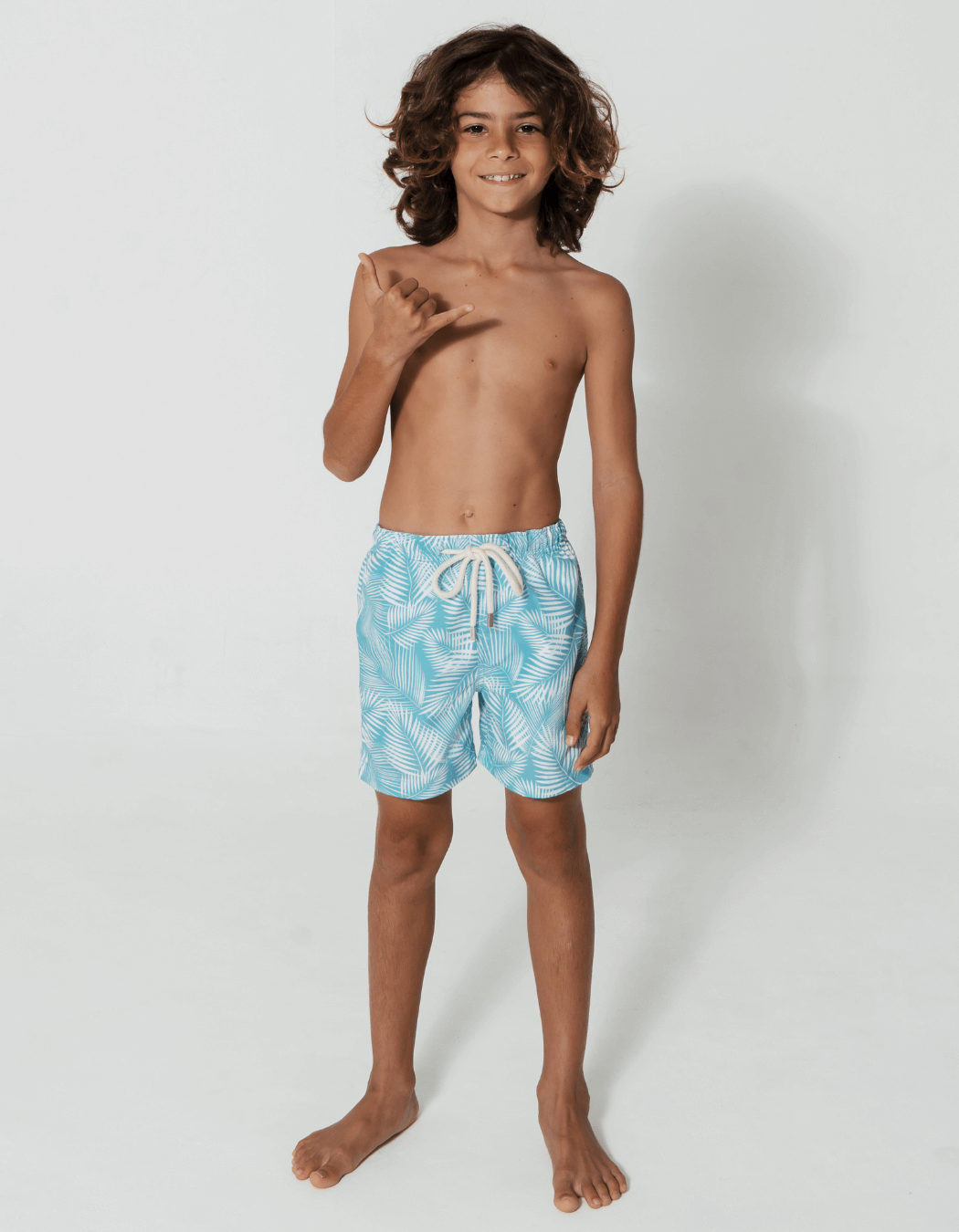 Sandbar_father_and_son_swim_shorts_green_fern