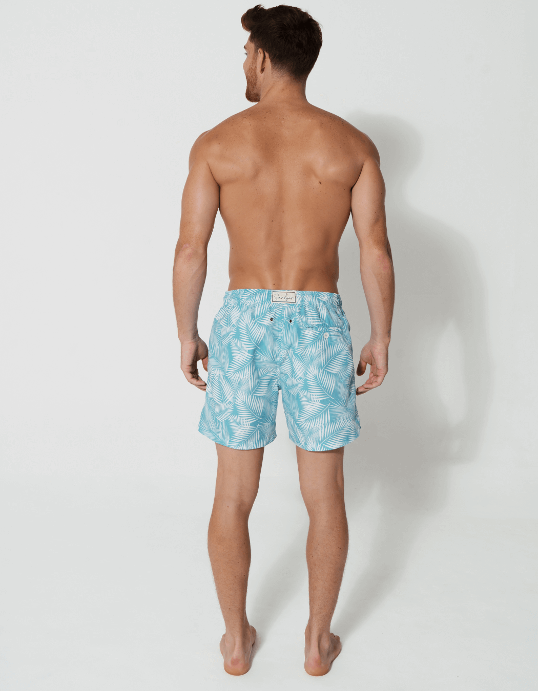 Sandbar_father_and_son_swim_shorts_green_fern