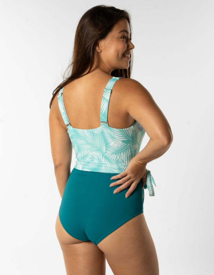 Sandbar_swimwear_Womens_wrap_one_piece_swim_suit_green_fern_full_coverage_breastfeeding