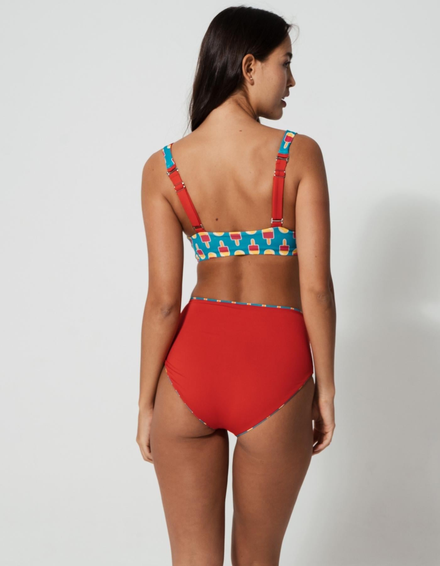 Sandbar_swimwear_mother_son_high_waist_bikini_eco_recycled_tank_top_bikini_reversible_Ice_lolly
