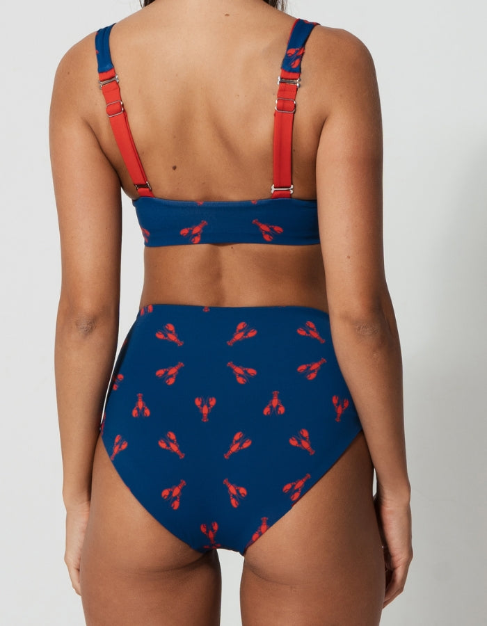Sandbar_swimwear_high_waist_bikini_eco_recycled_tank_top_bikini_reversible_red lobster