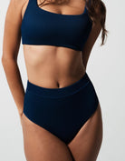 Sandbar_swimwear_family_matching_padded_ribbed_tank_top_bikini_high_wasist_swimsuit_eco_recycled_dark_blue_navy_blue_ocean_blue_marine_blue