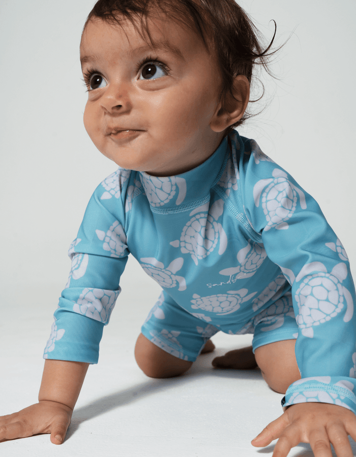 Maldives Blue Turtle Baby Swimsuit